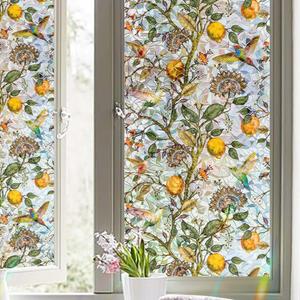 Window Privacy Film Stained Glass Films Window Clings with Rainbow Effect, Room Decor Static Cling, Decorative Blackout Tint for Home,Bathroom, Door & Car Skylight Shade Stickers(31.5 x 78.7 Inch)