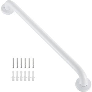 Shower Grab Bar, Stainless Steel Safety Bar, Home Care Bathroom Safety Support Rail, 12 Inches, Gloss White