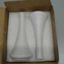 2-Piece White Matte Ceramic vase Set, Farmhouse Decoration, Decorative vase, Suitable for Kitchen, Bedroom, Office, Living Room, Bathroom, and Shelf Center Dining Table Decoration
