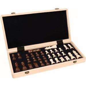 Wooden Chess, Magnetic Foldable Chessboard with 2 Extra Queen Pieces, Chess Sets for Adults