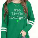 Kids St Patrick's Day Shirt Girls Boys Lucky Irish Shamrock Shirts Saint Patricks Day Long Sleeve Tops (Green)