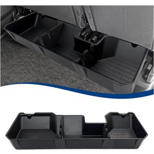 Rear Underseat Storage Compatible with 2019-2025 RAM 1500 Crew Cab Pickup Under Seat Organizer Bin (ABS - Black, 2019+ RAM 1500)