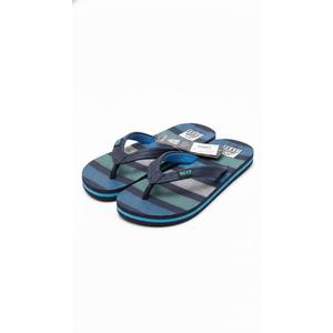 Kid's Ahi Deep Sea Stripes Flip Flop, Size 1