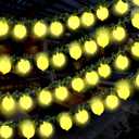 Baquler 4 Pcs 3D Lemon LED String Lights Battery Operated Spring Summer Artificial Fruit Garland 39.37 ft 80leds Lemon Light Bulbs with Branches Leaves Fairy Lights for Wedding Party Table Decoration