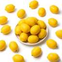 BigOtters 10PCS Small Artificial Lemons, Faux Yellow Lemons 2.7 x 1.8 Inch for Fake Fruit Bowl Lemonade Party Summer Decor Photo Props