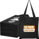 Lzerking Canvas Tote Bag Bulk for DIY Projects, 13x15 Inches Tote Bags for Grocery Shopping, 10oz Machine Washable Fabric