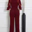 Sunlips Formal Jumpsuit for Women Dressy Elegant Long Straight Pants Jumpsuits for Party Club with Zipper (L)