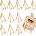 12 Pack Easel for Painting, 9 inch Wooden Painting Easel Stand for Display, Durable Small Wood Art Tabletop Easel Canvas Holder Stand for Kids Adults Painting
