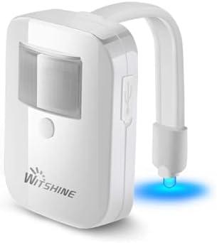 Witshine Rechargeable Toilet Night Light with Motion Sensor - 16 LED Color Inside Bowl, Cool Fun Gadgets for Bathroom Accessories Decor - Funny Stuff for Kids Dad Men and Fatherday's Gift
