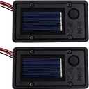 Battery Box, Solar Lantern Light Replacement Parts Top for Outdoor Hanging Lanterns Container Home Solar Lamp Hanging Lantern Led Accessories DIY Garden Decor (2PCS)