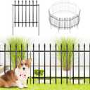 ARIFARO Decorative Metal Garden Fence 24" high x 24" Wide 5 Pack, Animal Barrier for Dog Pet, Border Garden Fencing for Outdoor Patio Lawn Yard Flower Bed