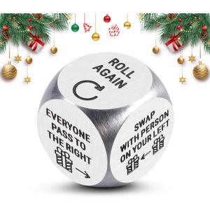 Santa Swap Gift Exchange Dice, White Elephant Game Dice, Christmas Games for Family Party, Funny Christmas Party Game Gift, Family Games for Game Night, Stocking Stuffers for Women Men Adults Friends