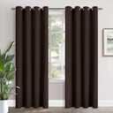 YoungsTex Brown Blackout Curtains 90 Inches Length - Thermal Insulated Drapes with Grommet Room Darkening Window Treatments for Living Room Bedroom, 1 Panel, 52 x 90 Inch