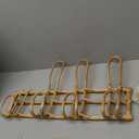 Beige Rattan Wall Hanger with 4 Hooks