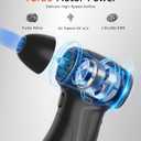 Compressed Air Duster 130,000 RPM, Electric Air Blower with Scroll Wheel Precision Speed Control, Storm-Level Turbo Airflow for Home Car PC Dust Cleaning, Cordless Rechargeable Portable Gadget for Men