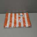 2 x Orange and White Cabana Striped Table Runner Margarita Aperol Spritz Cocktail Birthday Party Decoration Baby Shower Dining Room Home Kitchen Table Decor (Orange, 13" x 72")