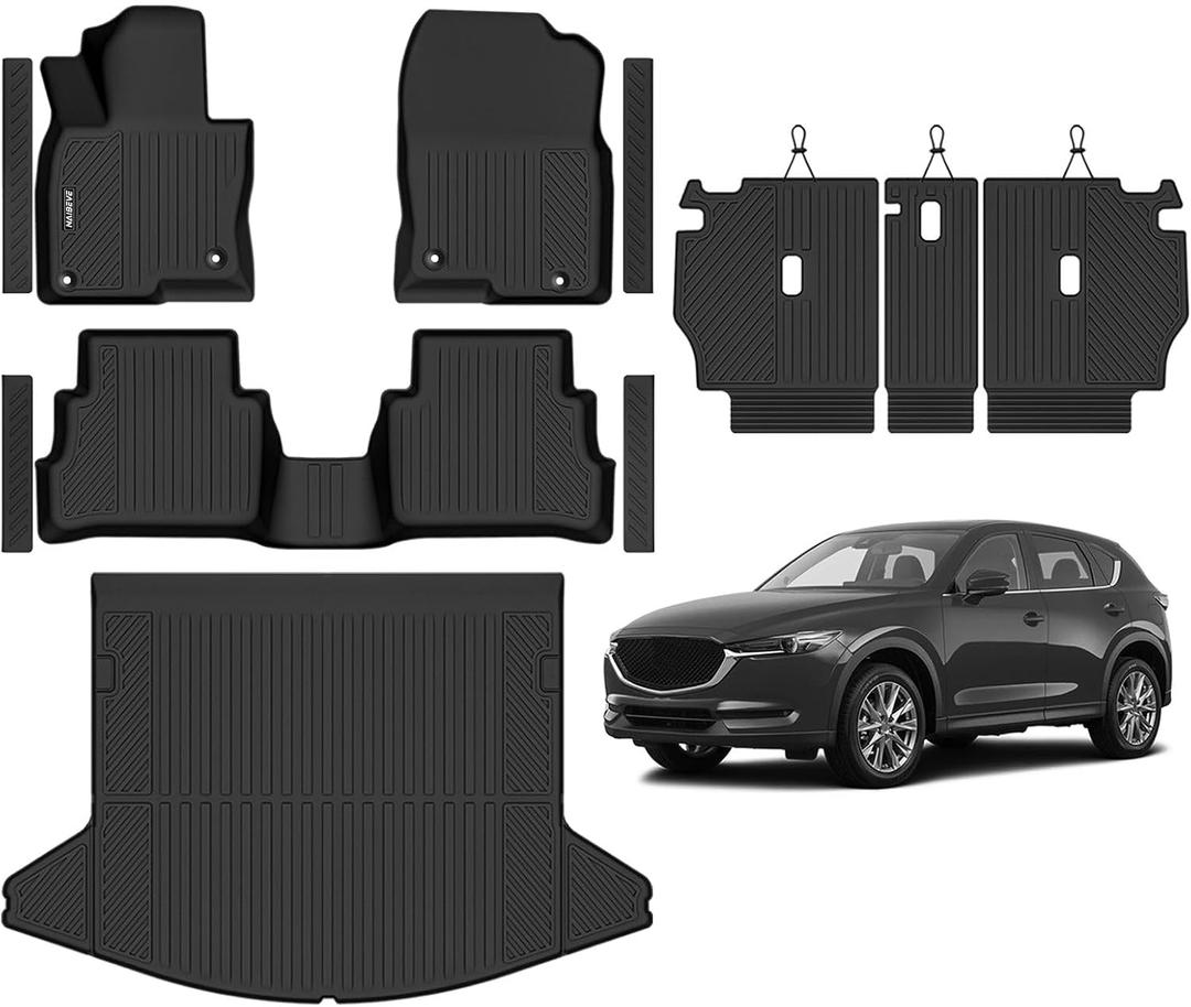 Naibeve Floor Mats for 2017-2025 Mazda CX-5
All Weather Custom Fit for Mazda CX5 Floor Mats, Cargo Mat, Backrest Mats, Door Sill Guards Interior Protector accessories
