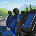 FH Group Full Set Travel Master Car Seat Covers, Airbag and Split Rear Car Seat Cover Universal Fit Interior Accessories for Cars Trucks SUV, Automotive Seat Covers, Blue