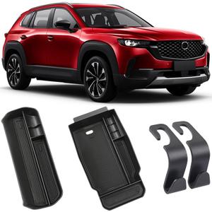 4PCS for Mazda CX50 and CX-50 hybrid Center Console Organizer Tray, Armrest Storage Box for Mazda CX50 CX 50 2025 2024 2023 Prime Insert Secondary Box, Must Have Interior Trim Accessories