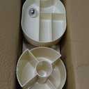 Makeup Organizer Countertop 360Rotating Makeup Organizer for Vanity - Cosmetic Storage Holder with Makeup Brush Holder and Jewelry Storage (3 Tiers, Cream)