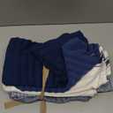 Premium Kitchen Towels (20x 28, 6 Pack) | Large Cotton Dish Towels | Flat & Terry Highly Absorbent Kitchen Linen Set with Hanging Loop | Navy Blue