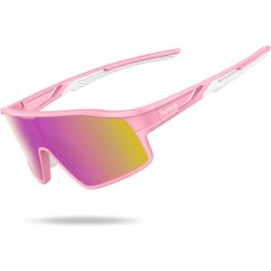 Lamicall Polarized Kids Baseball Sunglasses for Age 8-14 - UV400 Protection Sports Cycling Sun Glasses for Boys Girls Youth