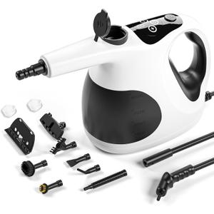 Handheld Steam Cleaner for Home 3s Instant Heat-Up, Lightweight, and Easy Refill Portable Steamer for Grout, Furniture, Kitchen, and More(White)