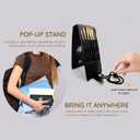 MyArtscape Miniature Paint Brushes with Holder, Set of 12 for Detail & Fine Point Painting - use with Acrylic, Watercolor, Oil, Gouache - for Pinstriping & Lettering - Art Supplies