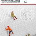 Valentines Heart Bath Mat for Bathroom Decor, Valentine's Day Bathroom Rugs Non Slip Absorbent, Soft Fluffy Microfiber Bath Rug, for Bath, Tub, Shower or Sink Mats Washable, 17x24n, White