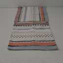 Boho Throw Pillow Covers 18x18 Set of 2 Farmhouse Decorative Cushion Case Striped Square Pillows Cover Chenille Pillow Cases Accent Neutral Pillowcase for Sofa Couch Bed,Orange-Blue