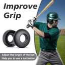 2 x [2 Packs] Professional Baseball Bat Grip Knob Stacker Choke Up Rings Bat Ring Knob Baseball Softball Teeball Tball Choke Up Baseball Bat Accessories - Black