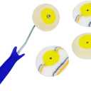 QWORK Corner Edger Paint Roller Kit - 3 Piece Set for Drywall Mud and Paint Application, Compatible with Various Paints and Stains, Extended Reach Handle Compatibility