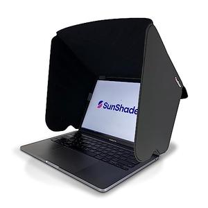Laptop Sun Shade for Outdoor Work, Light Weight Computer Privacy Hood & Glare Shield, Foldable Shield Cover, L(Most 15-16" Laptop)