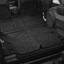 Cargo Mat for 2018-2025 2026 Jeep Wrangler JL (4-Door Unlimitied), Full Coverage All Weather TPE Protector Cargo Mat with Backrest Mat Trunk Mat Cargo Liner for Jeep Wrangler Accessories