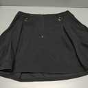 Ruolai Goth Black Pleated Mini Skirt with Chain High Waisted Tennis Skirt (X-Large)