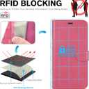 TUCCH Wallet Case for iPhone 17e, Case for iPhone 16e, Kickstand PU Leather Magnetic Protective Flip Cover [RFID Blocking] [4 Card Slots] TPU Inner Shell Compatible with iPhone 17e/16e 6.1", Hot Pink
