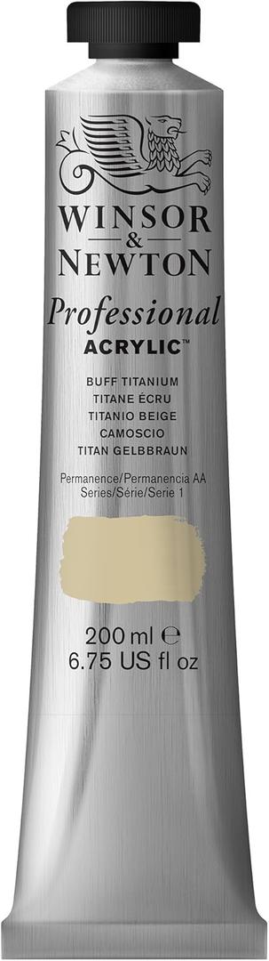 Winsor & Newton Professional Acrylic Paint, 200ml (6.75-oz) Tube, Buff Titanium