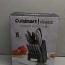 CUISINART Block Knife Set, 15pc Cutlery Knife Set with Steel Blades for Precise Cutting , Lightweight, Stainless Steel, Durable & Dishwasher Safe,C77SS-15P (8")