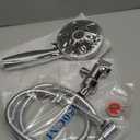 6-Setting Shower Head with Handheld, JDO High Pressure Hand held Shower Head, 4.7 Inch Chrome Detachable Showerhead Set with 59 Inch Stainless Steel Hose and Adjustable Showerhead Holder