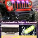 Grill Lights for Jeep Wrangler JL JLU Front Bumper Grille LED Running Marker Lamp Accessories (RGB, 2018-2023)
