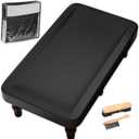 8ft Pool Table Cover 8 Feet with Pool Table Brush Billiard Table Covers Outdoor Leather Waterproof Pool Table Cover for Protecting Pool Table Felt -Black