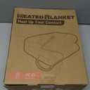 Heated Blanket Throw Size, Electric Throw Blanket, Heated Throw Blanket Electric Faux Fur Heating Blanket with 9 Heating Levels & 1-9 Hours Auto Off, Fast Heat & Overheat Protection, 50" x 60", Gray