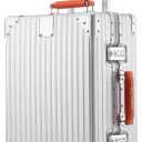 Aluminum Luggage 20inch 2026 Upgrade Zipperless Suitcase with TSA Lock, 360 Silent Spinner Wheels Premium Aluminum-Magnesium Alloy Suitcase for Modern Travelers