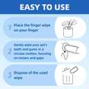 No-Rinse Dog Teeth Cleaning Wipes - Cat & Dog Fresh Breath Pet Dental Finger Wipes, Dog Toothbrush Dental Wipes to Easy Remove Plaque & Tartar, Gently Cleans Discharge (50 Count, Unscented)