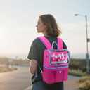 Tonies Backpack Carrying Case | Travel Storage Bag for Tonie box 2, Charger, Headphone (Rosy/Pink)