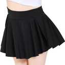 Hvididan Girls Skort Size 12 Athletic Skirts for Tennis Golf, Butterfly Flowy Girls Shorts with Pocket, Kids Clothes A-Black