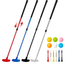 THIODOON Golf Putters for Men Women and Kids 4 Pack Mini Putter for Right or Left Handed Adjustable Golf Club Putt Putt Set for Children, Toddler Junior and Adults Red Blue Black Silver