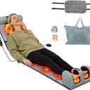 Full Body Massage Mat with Heat, 10 Vibration Nodes Massage Chair Pad with 3 Heating Levels , Multifunctional Full Body Relaxation Seat Back Massager with Head Neck Foot Massage Pillow for Home Office 70.87"x20.47"x5.9"