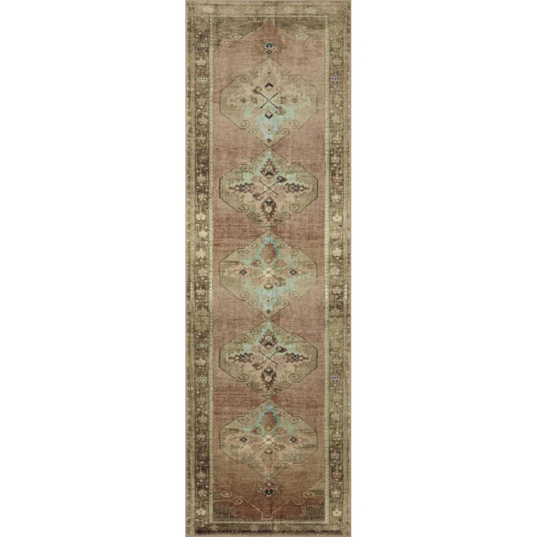 Loloi Magnolia Home by Joanna Gaines Sinclair Collection SIN-06 Clay/ Pile Height, Machine Washable, Runner Rug size137×27IN