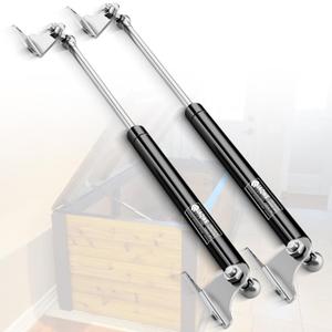 20 Inch 80Lbs/356N Gas Struts Spring Shocks with L-Type Mounts for RV Bed Storage Heavy-Duty Tool Box Cabinet Trap Door Truck Canopy Cover Trailer Floor Hatch (Application: 64-88 lb Lid) 2pcs